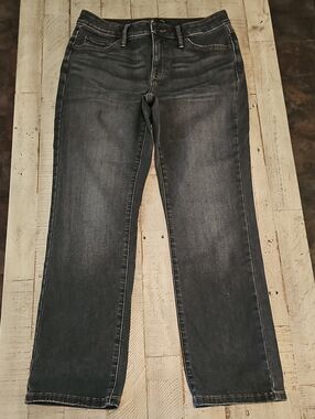 Simply Vera Vera Wang Women's Charcoal Straight Leg Jeans - Stretch